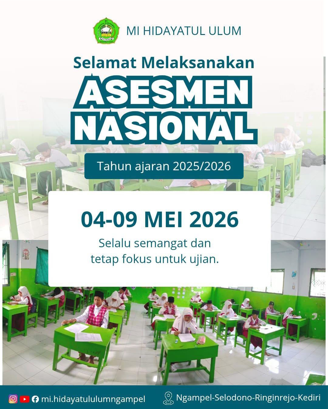 MI Hidayatul Ulum Ngampel Laksanakan Asesmen Nasional Tahun Ajaran 2025/2026